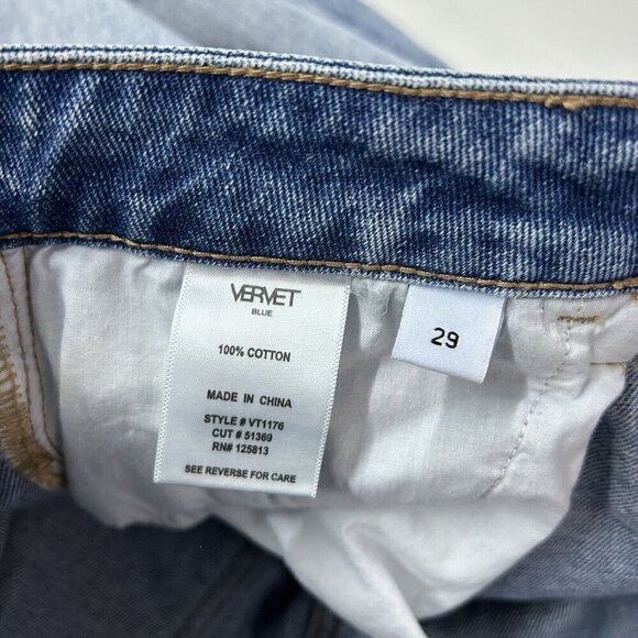 Vervet Super High Rise Beverly Slim Straight Jeans Womens Size 29 Ankle Crop - Picture 4 of 10